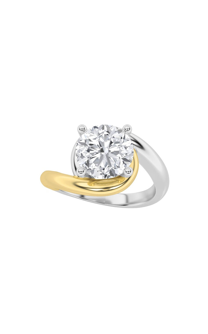 2Cttw Round Shaped Lab Grown Diamond (F/VS) Solitaire Engagement Ring in 14K Gold