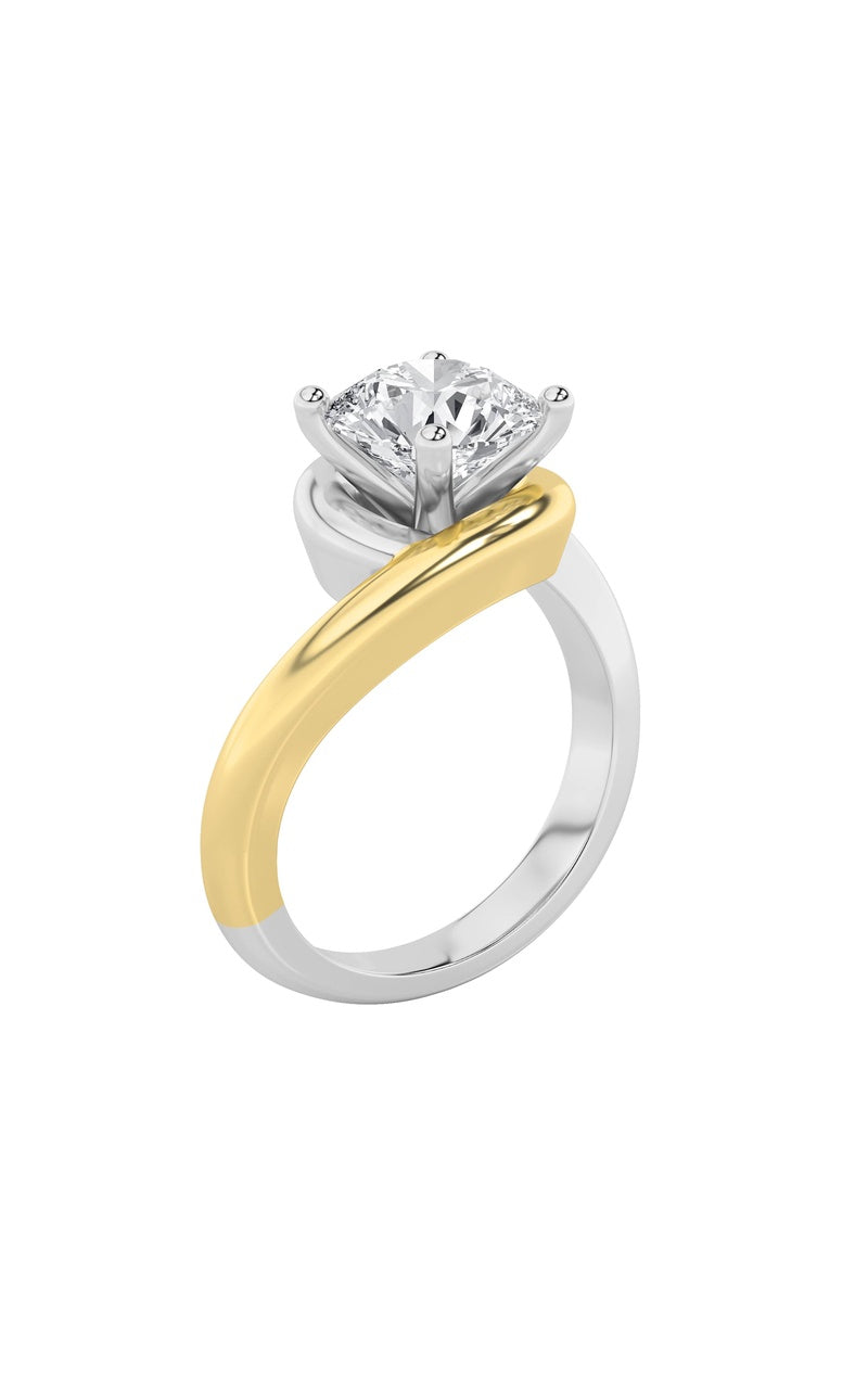 2CTW Round Shaped Lab Grown Diamond (F/VS) Solitaire Engagement Ring in 14K Gold