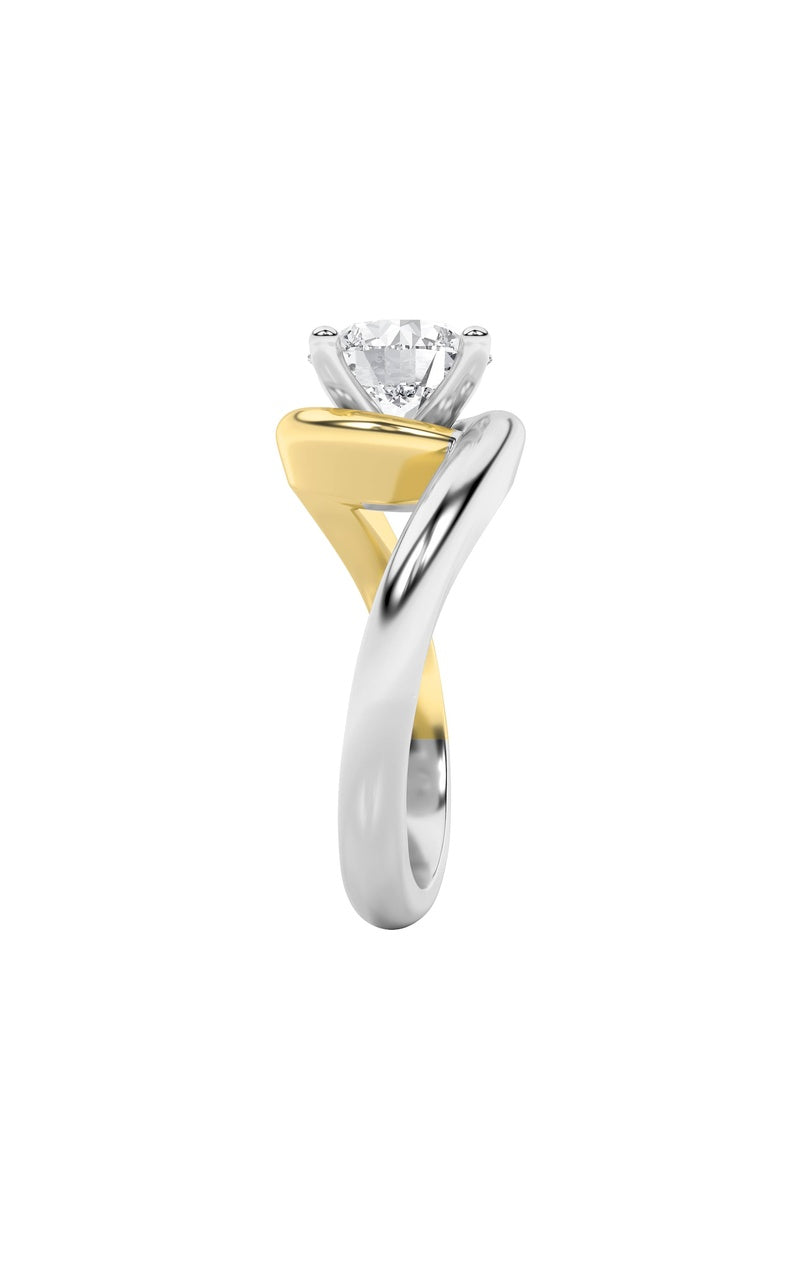 2Cttw Round Shaped Lab Grown Diamond (F/VS) Solitaire Engagement Ring in 14K Gold