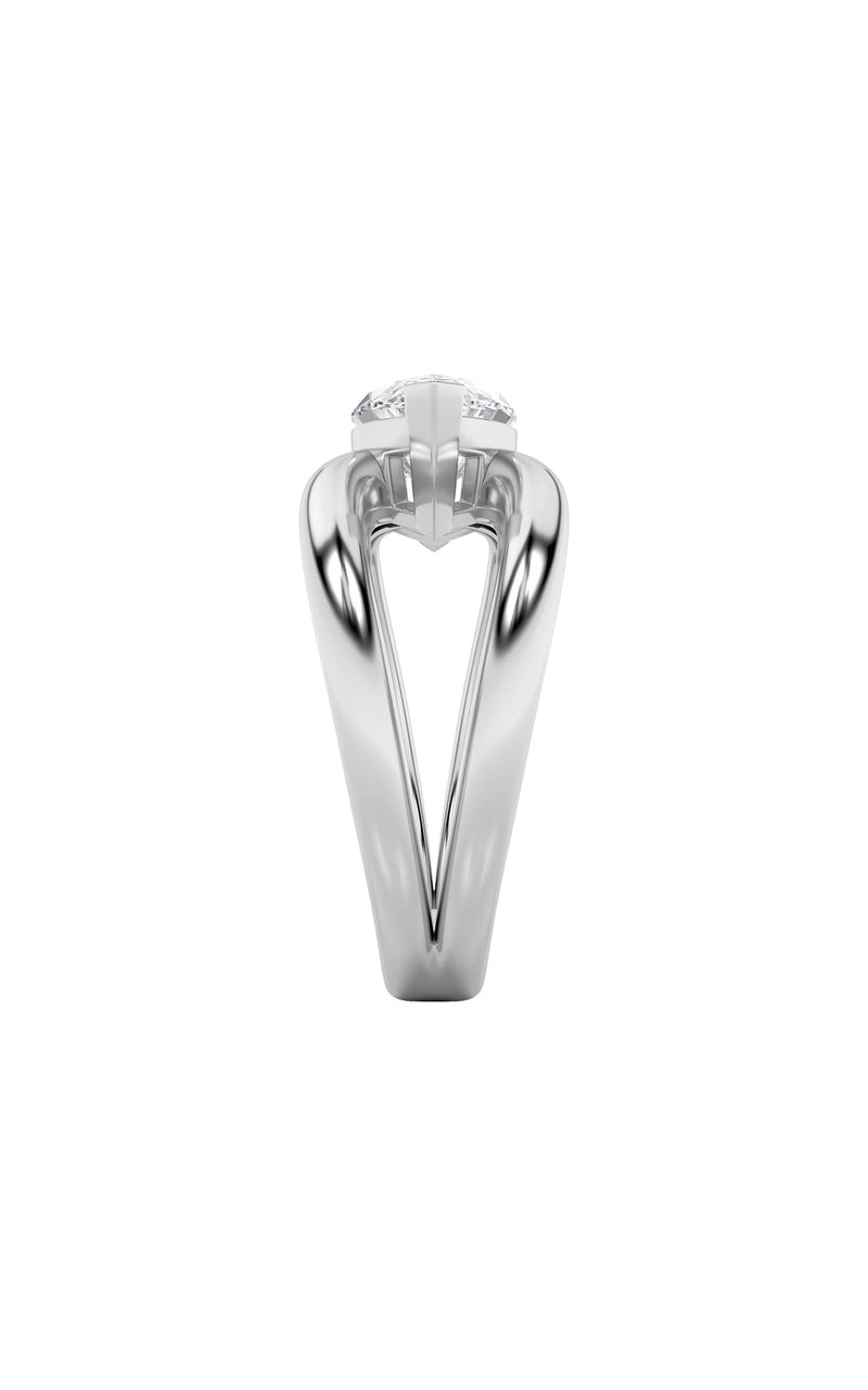 2CTW Marquise Shaped Lab Grown Diamond (F/VS) East West Solitaire Ring in 14K Gold
