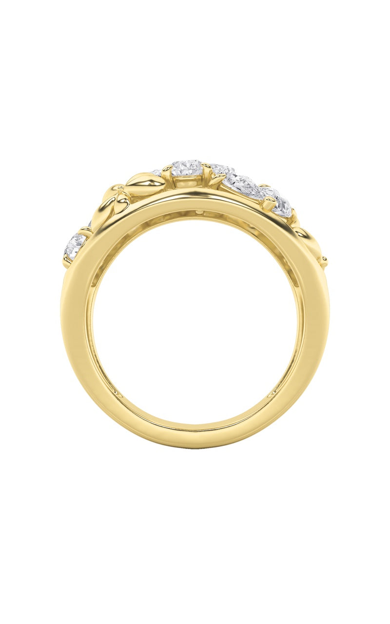 2.5CTW Pear Shaped Lab Grown Diamond (G/VS) Fashion Ring in 14K Gold