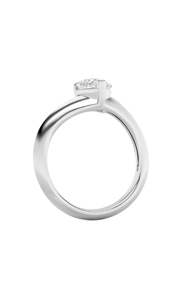1Cttw Heart Shaped Lab Grown Diamond (F/VS) Heart Shaped Ring in 14K Gold