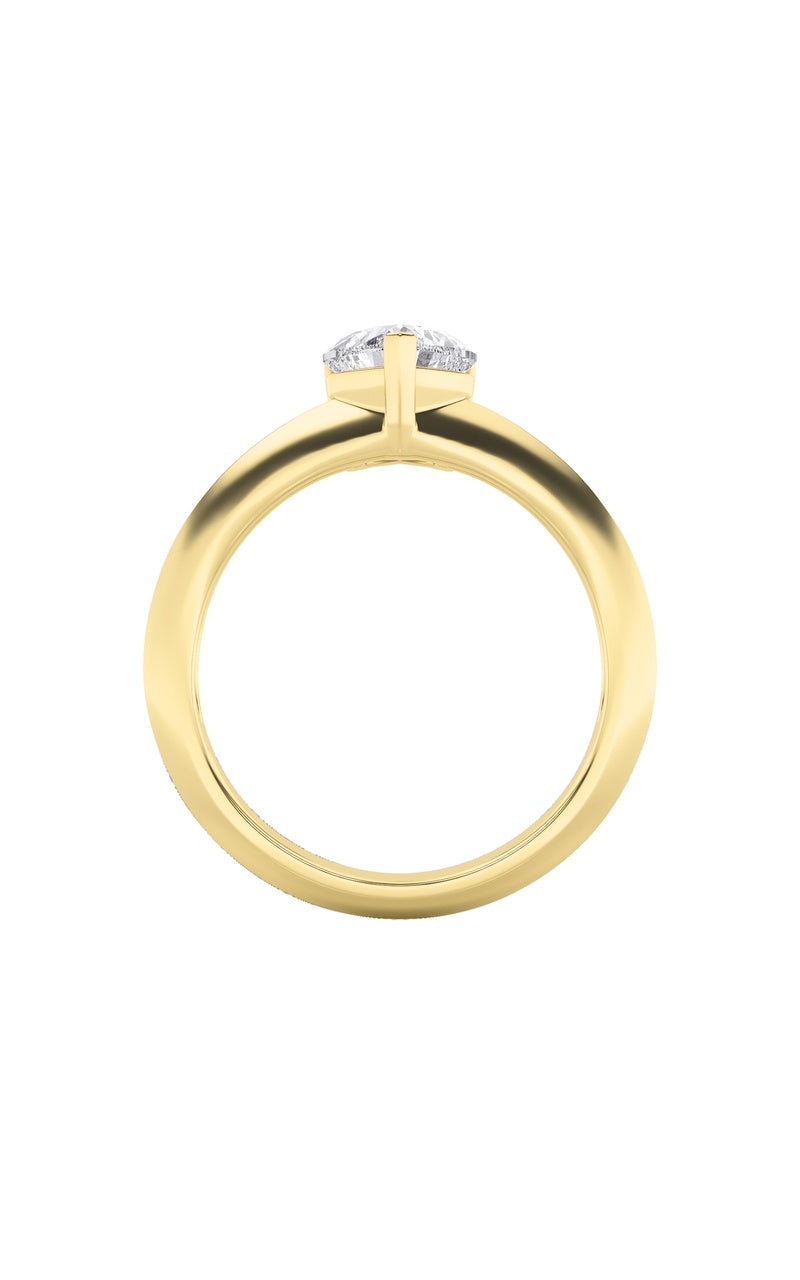 1Cttw Heart Shaped Lab Grown Diamond (F/VS) HeartShaped Ring in 14K Gold