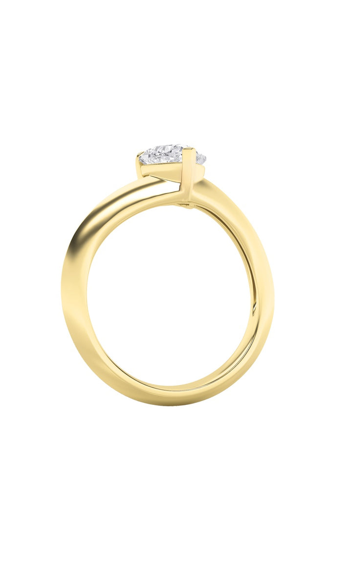 1CTW Heart Shaped Lab Grown Diamond (F/VS) Heart Shaped Ring in 14K Gold