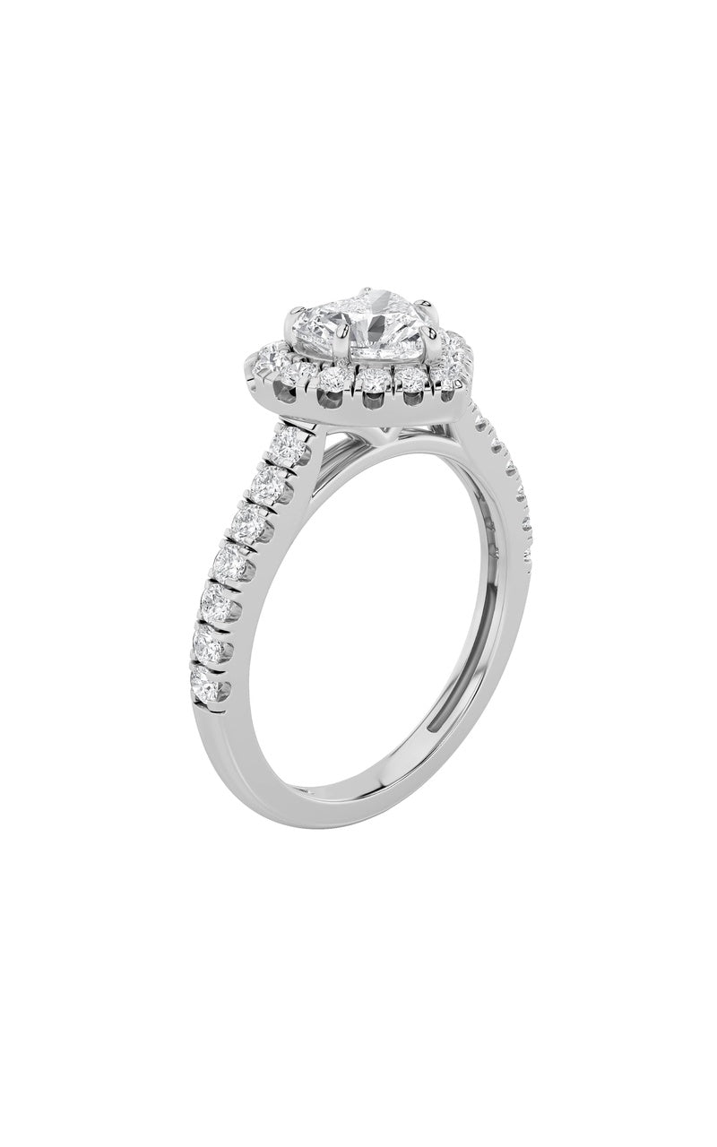 1.5CTW Heart Shaped Lab Grown Diamond (F/VS) Heart Shaped Ring in 14K Gold