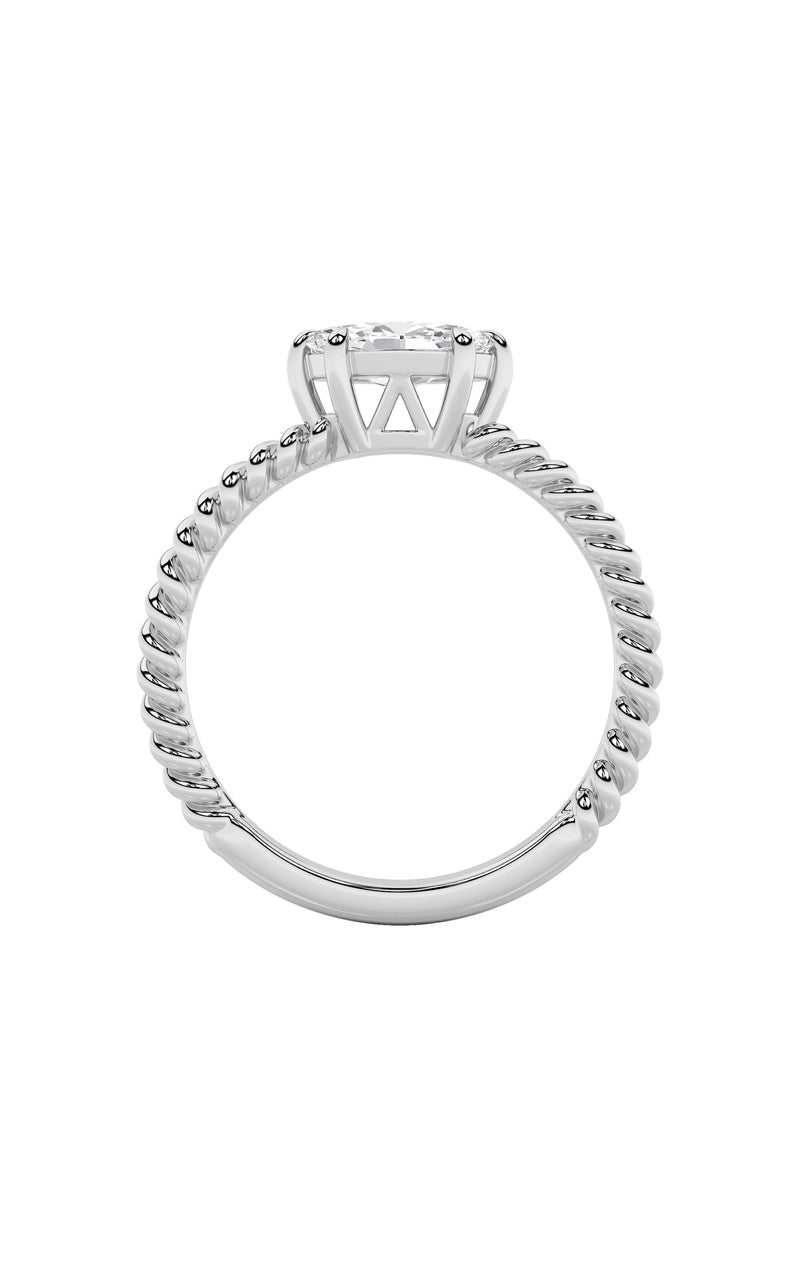 0.5CTW Marquise Shaped Lab Grown Diamond (F/VS) Petite Solitaire Engagement RING in 14K Gold