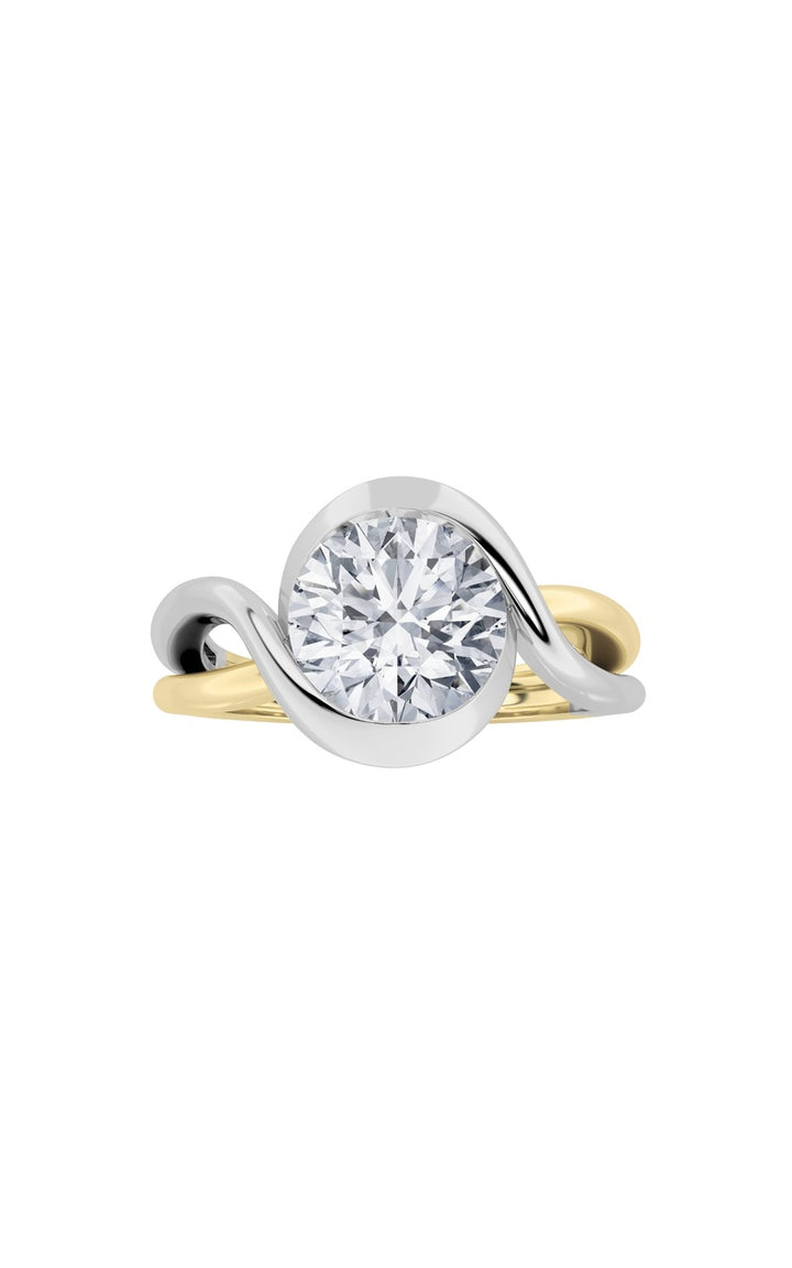 2CTW Round Shaped Lab Grown Diamond (F/VS) Solitaire Engagement Ring in 14K Gold