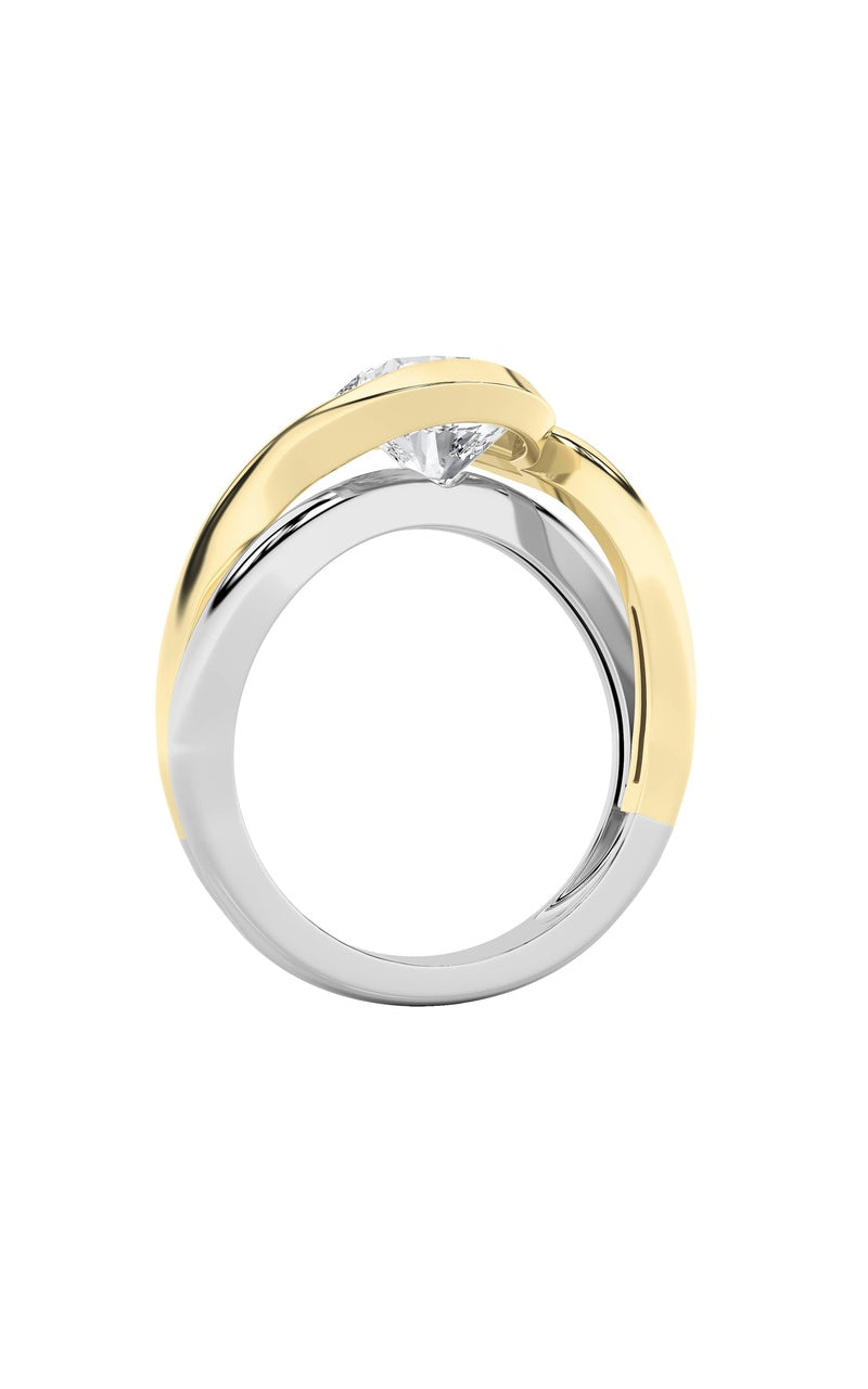 2CTW Round Shaped Lab Grown Diamond (F/VS) Solitaire Engagement Ring in 14K Gold