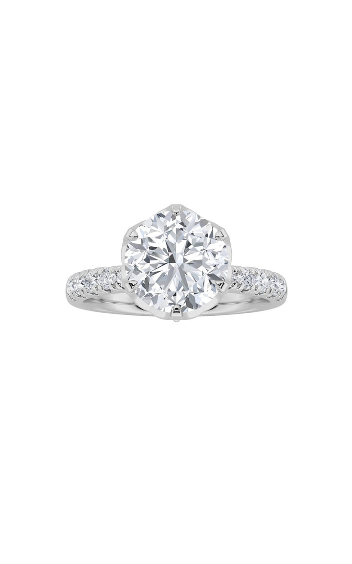 2CTW Round Shaped Lab Grown Diamond (F/VS) Solitaire Engagement Ring in 14K Gold