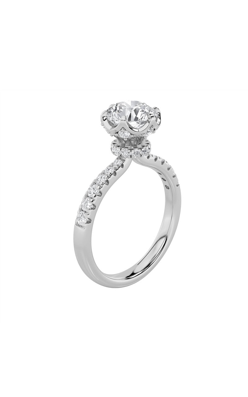 2CTW Round Shaped Lab Grown Diamond (F/VS) Solitaire Engagement Ring in 14K Gold