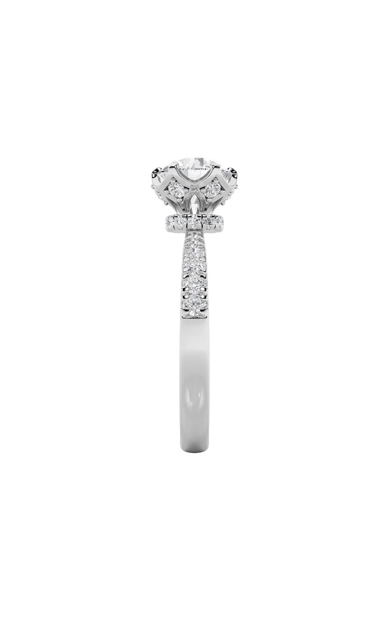2Cttw Round Shaped Lab Grown Diamond (F/VS) Solitaire Engagement Ring in 14K Gold