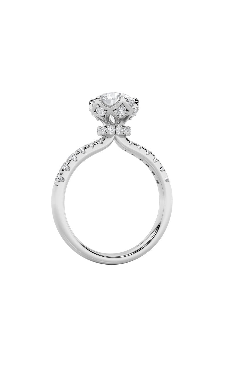 2CTW Round Shaped Lab Grown Diamond (F/VS) Solitaire Engagement Ring in 14K Gold