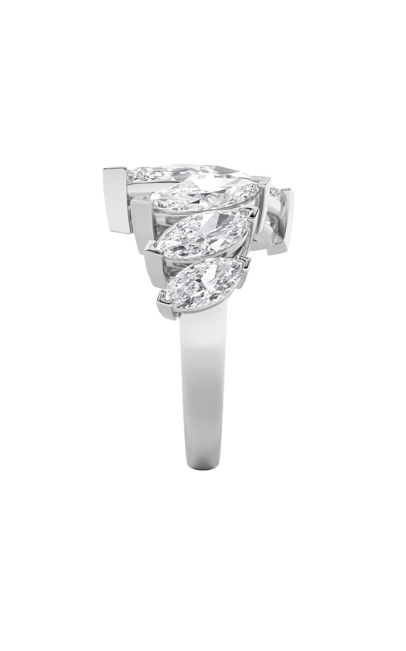 2.5CTW Marquise Shaped Lab Grown Diamond (G/VS) Four Stone Fashion Ring in 14K Gold