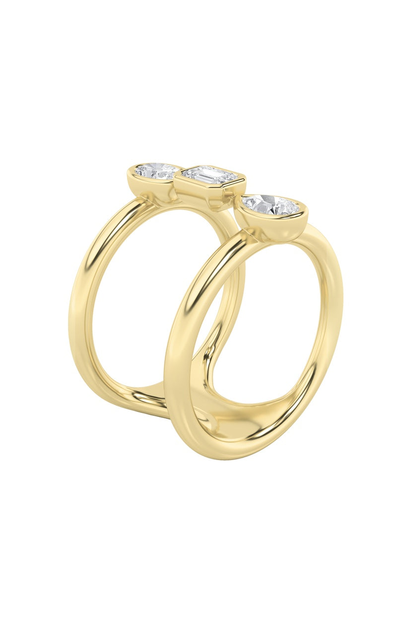 Silver, 14K Yellow Gold Ring KJ40033R.MX-0.75-62G