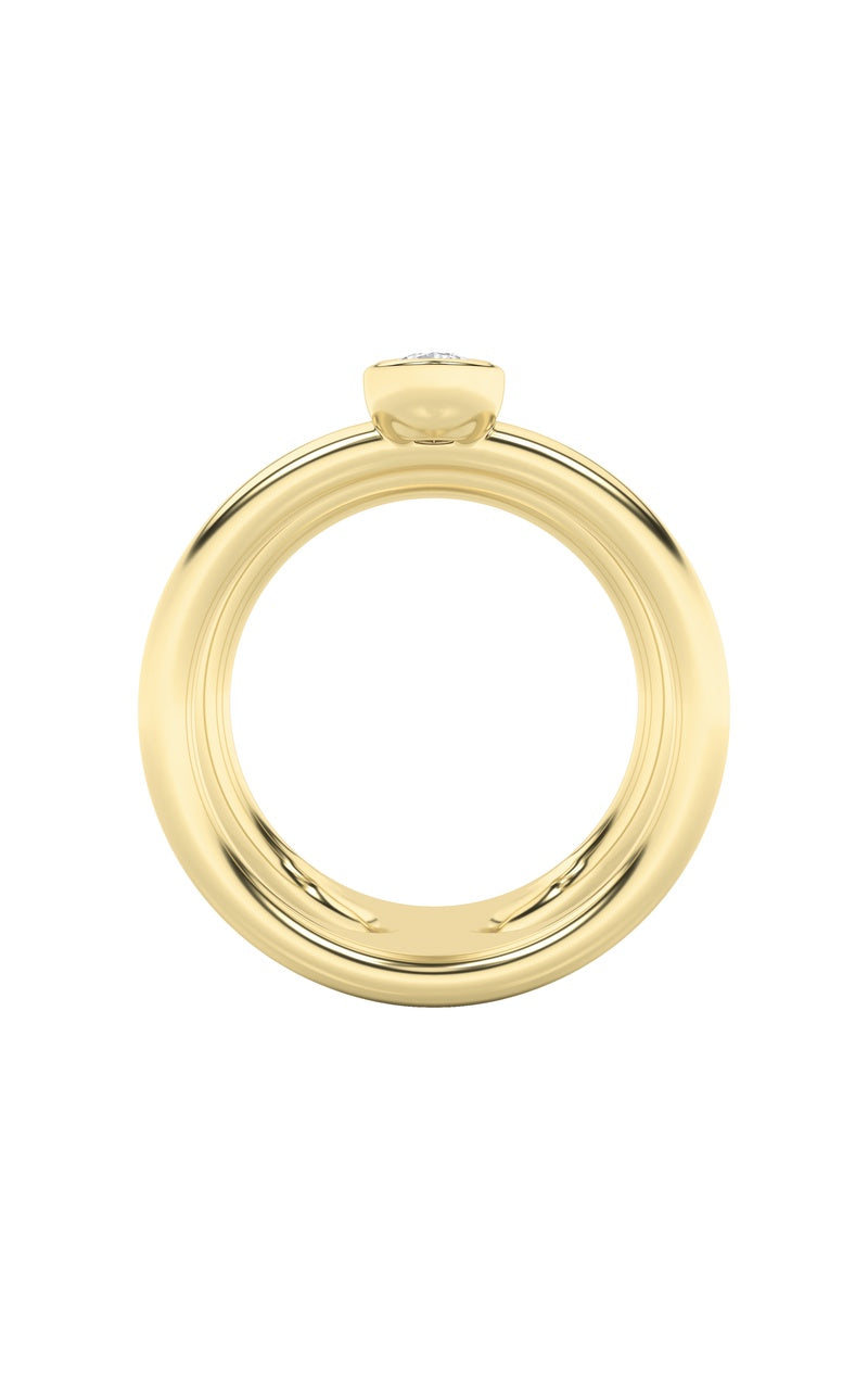 0.75CTW MX Shaped Lab Grown Diamond (G/VS) Ring in Silver|14K Yellow Gold