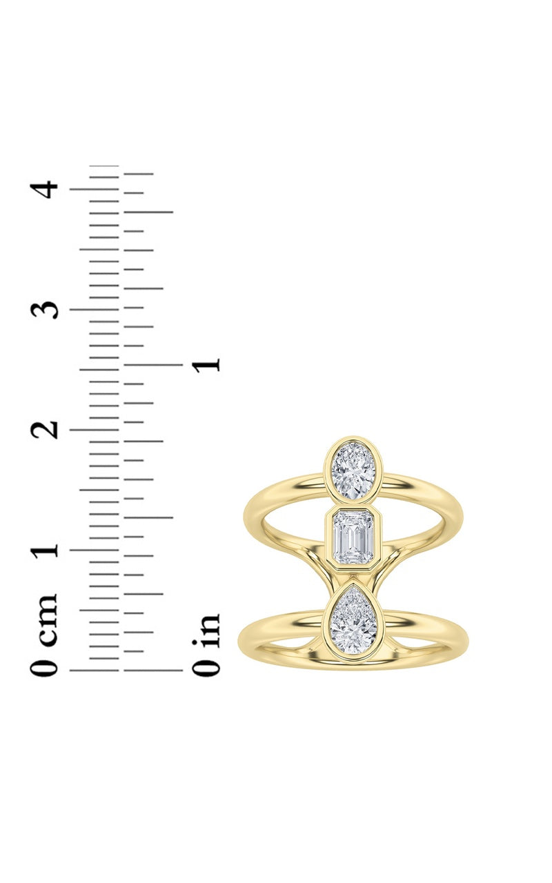 Silver, 14K Yellow Gold Ring KJ40033R.MX-0.75-62G
