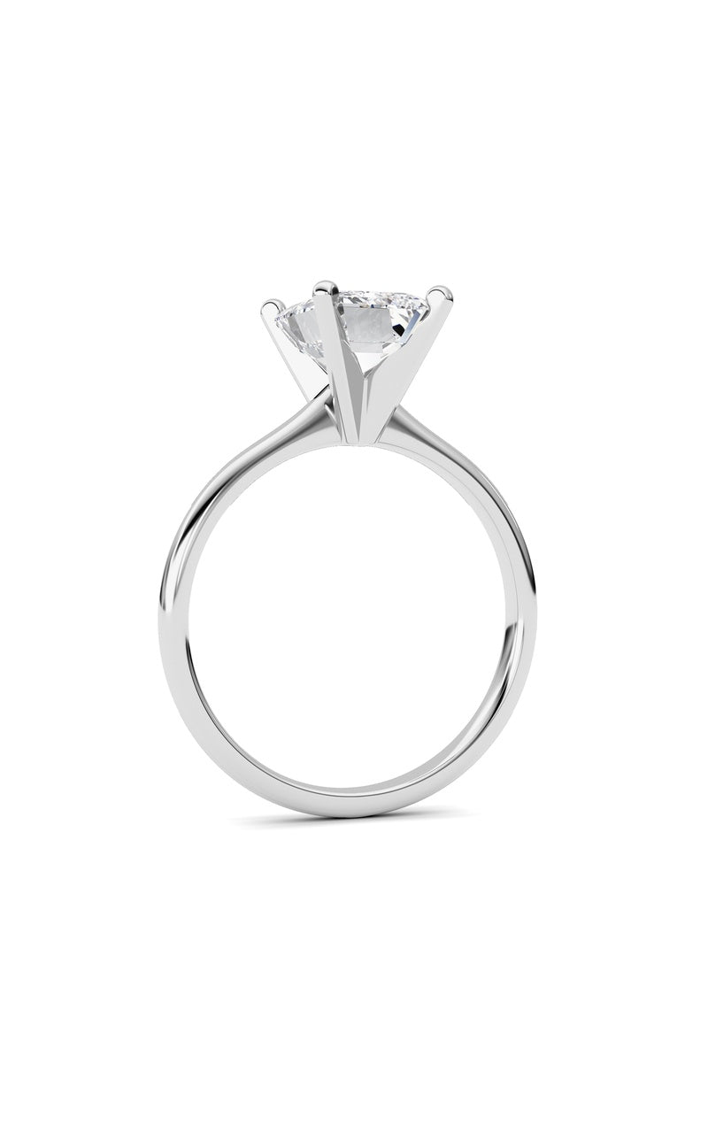2CTW Emerald Shaped Lab Grown Diamond Classic Solitaire Ring in 14K Gold (F/VS)