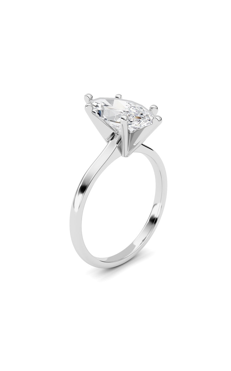 2CTW Marquise Shaped Lab Grown Diamond Classic Solitaire Ring in 14K Gold (F/VS)
