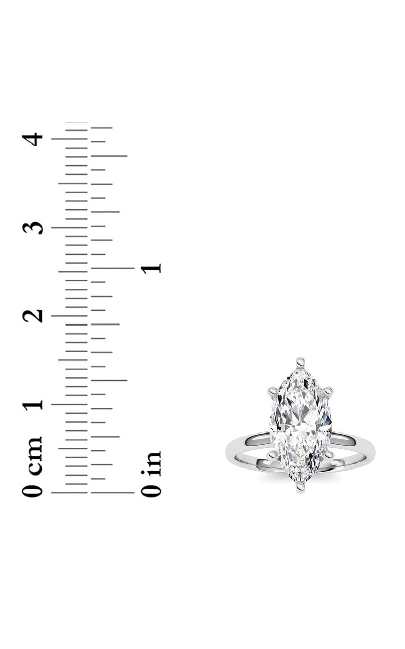 2Cttw Marquise Shaped Lab Grown Diamond Classic Solitaire Ring in 14K Gold (F/VS)