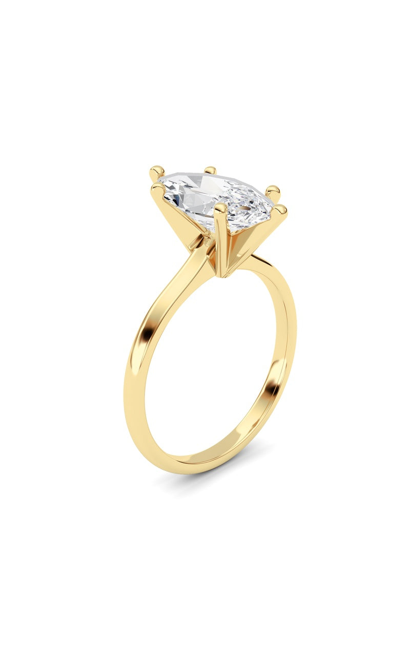 2Cttw Marquise Shaped Lab Grown Diamond Classic Solitaire Ring in 14K Gold (F/VS)