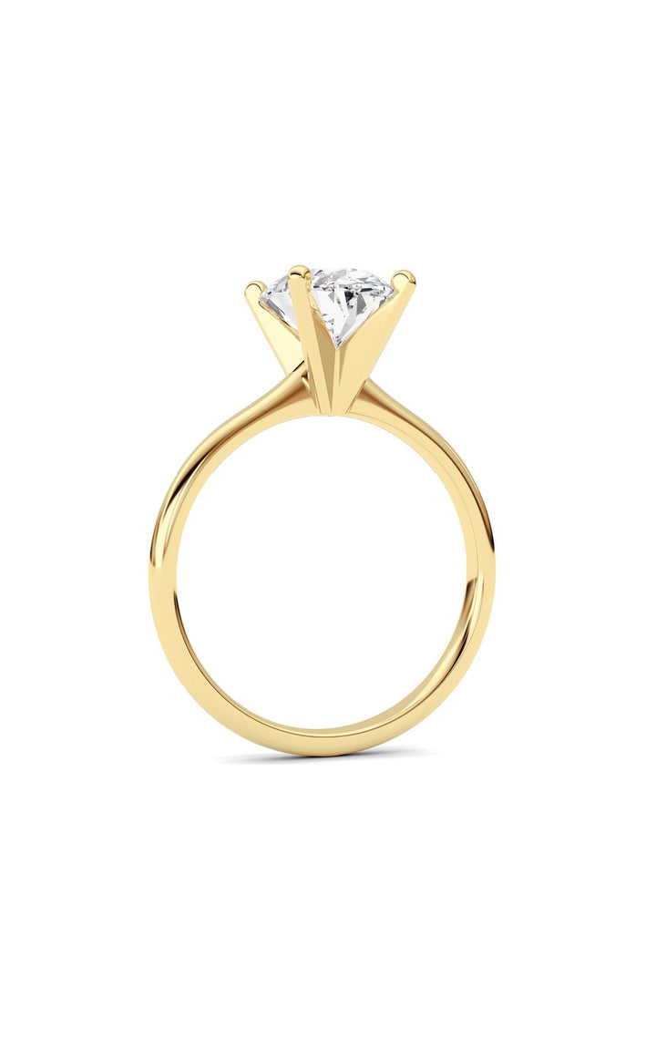 1CTW Oval Shaped Lab Grown Diamond Classic Solitaire Ring in 14K Gold (F/VS)