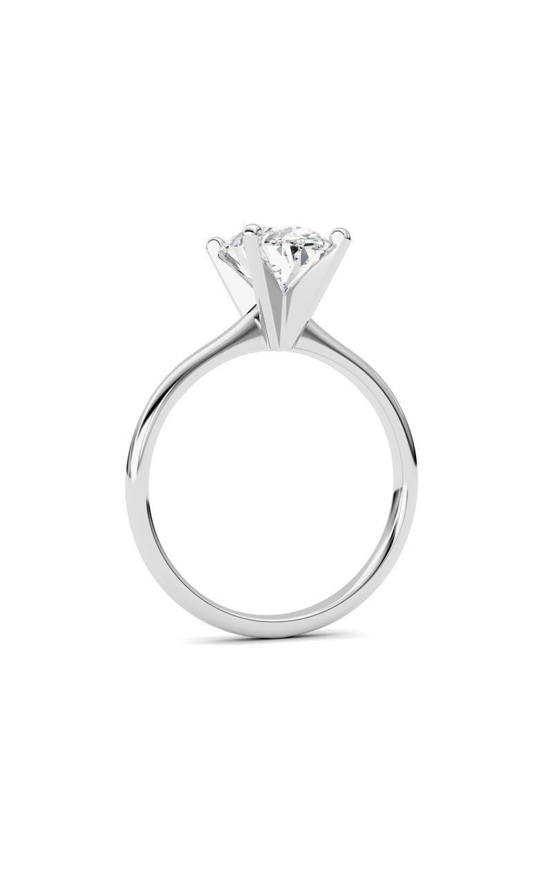 2CTW Oval Shaped Lab Grown Diamond Classic Solitaire Ring in 14K Gold (F/VS)