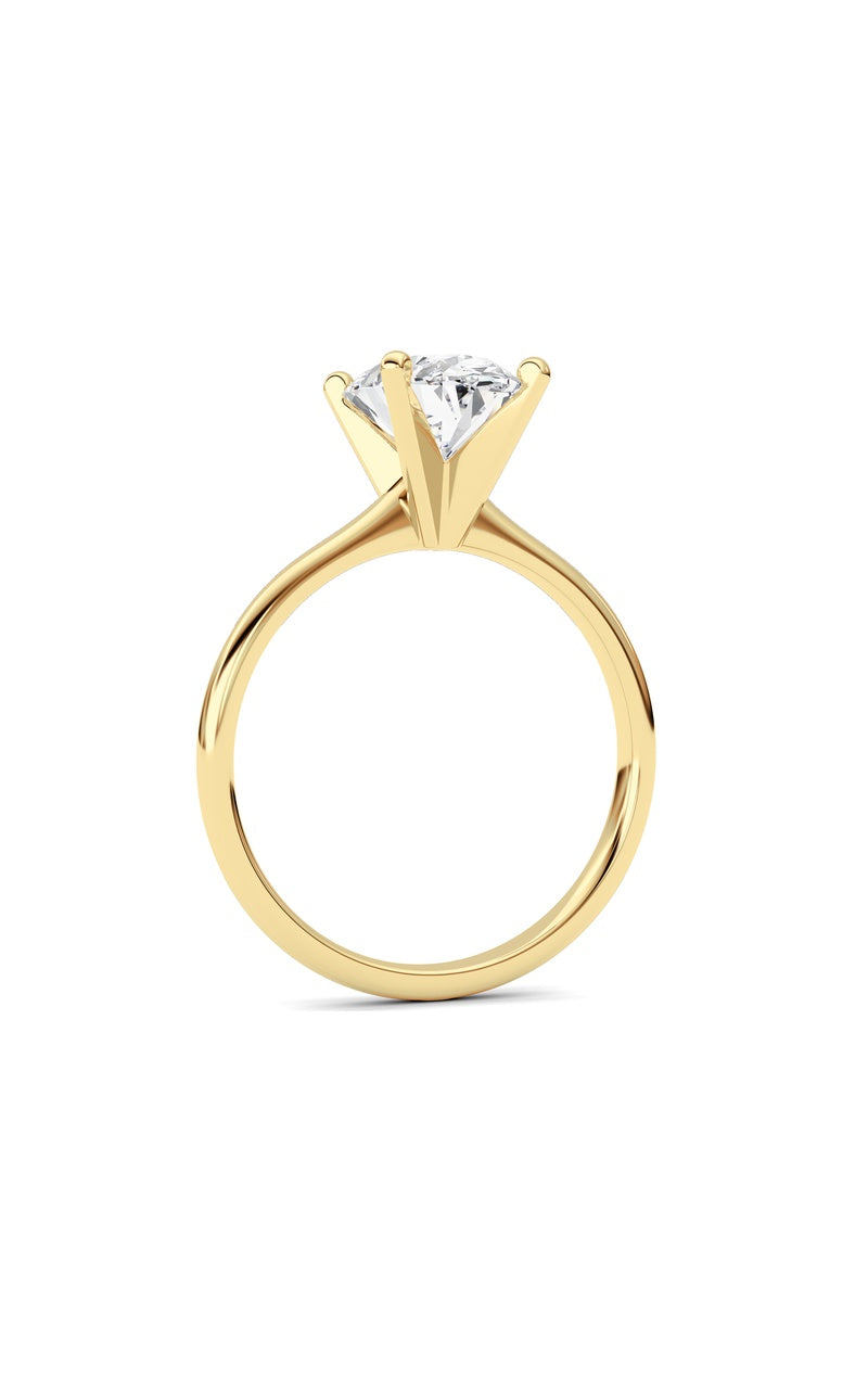 2CTW Oval Shaped Lab Grown Diamond Classic Solitaire Ring in 14K Gold (F/VS)