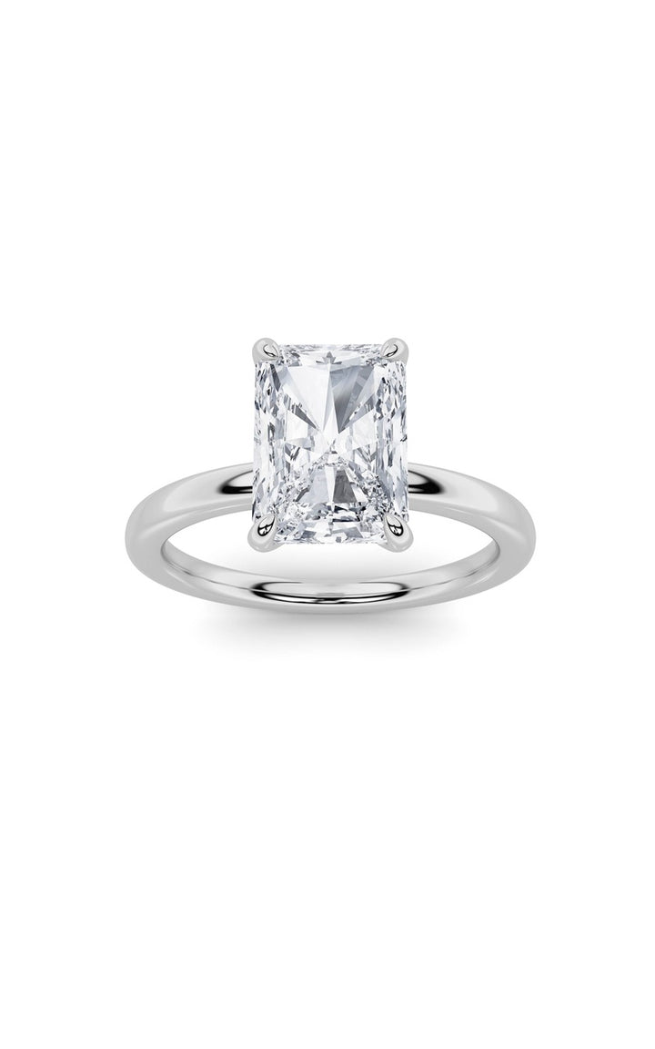 1CTW Radiant Shaped Lab Grown Diamond Classic Solitaire Ring in 14K Gold (F/VS)