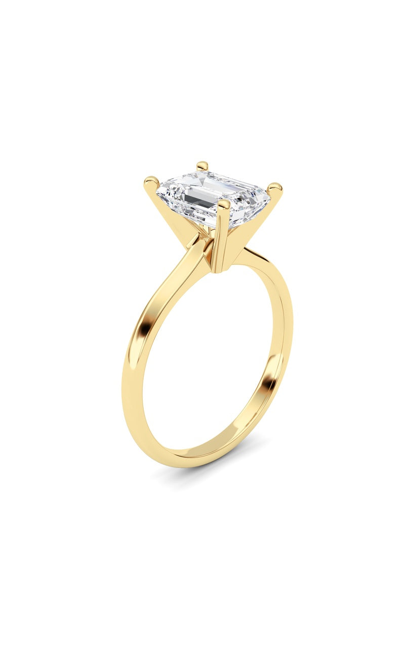 2CTW Radiant Shaped Lab Grown Diamond Classic Solitaire Ring in 14K Gold (F/VS)