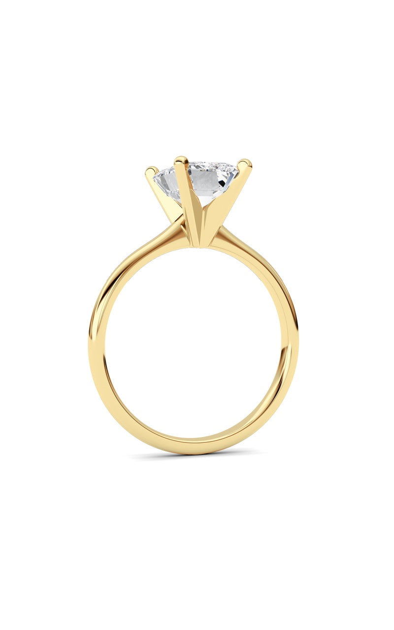 2CTW Radiant Shaped Lab Grown Diamond Classic Solitaire Ring in 14K Gold (F/VS)