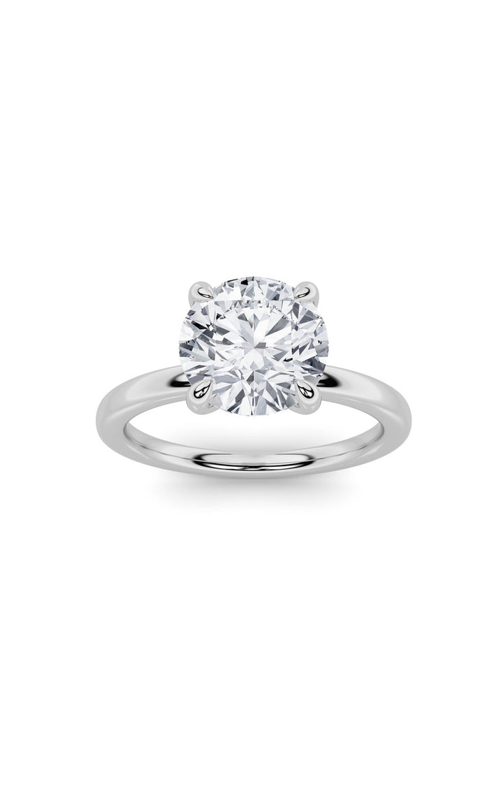 2CTW Round Shaped Lab Grown Diamond Classic Solitaire Ring in 14K Gold (F/VS)
