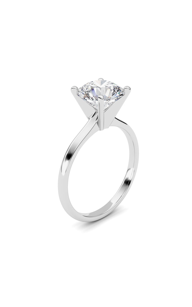 2Cttw Round Shaped Lab Grown Diamond Classic Solitaire Ring in 14K Gold (F/VS)