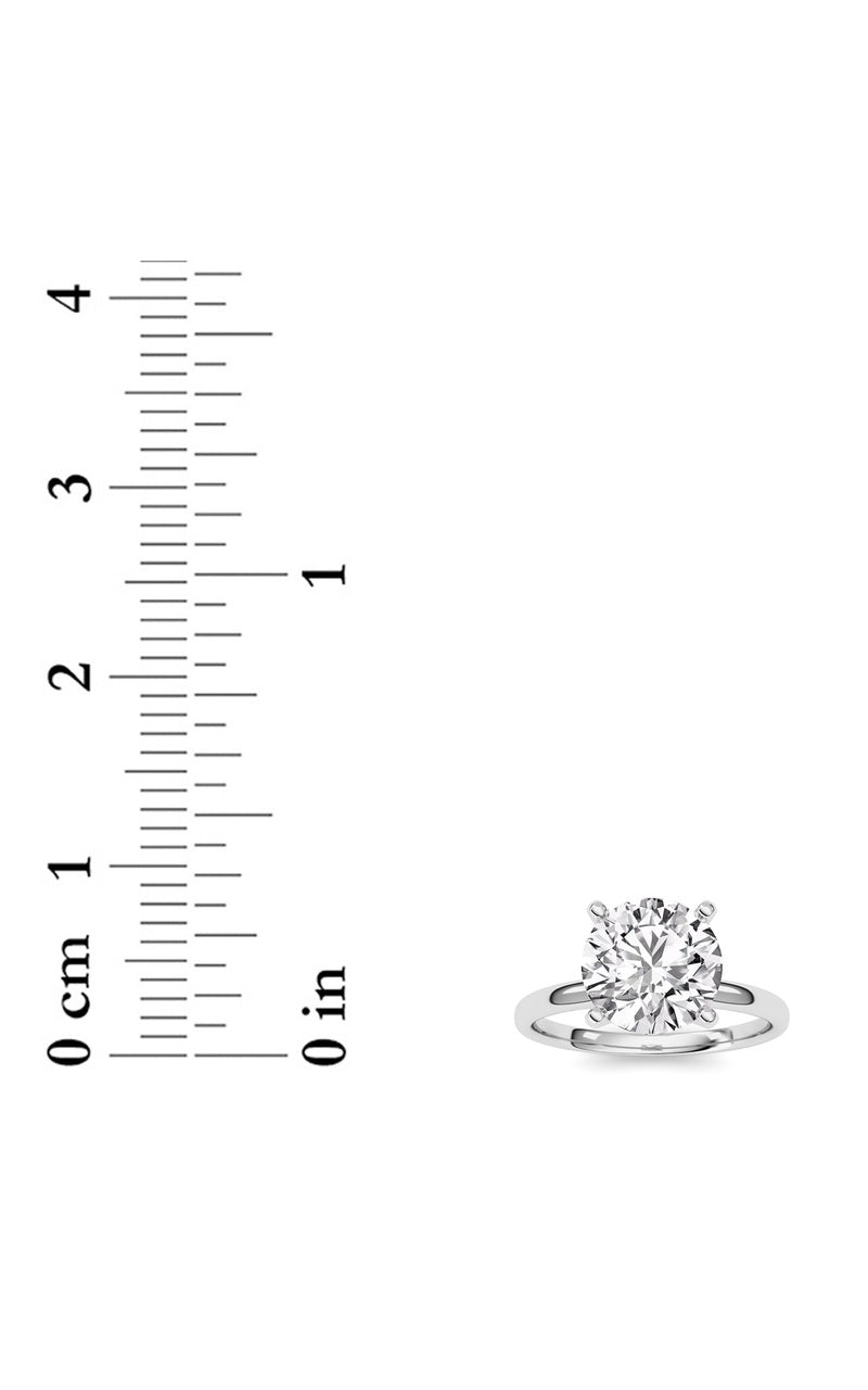 2CTW Round Shaped Lab Grown Diamond Classic Solitaire Ring in 14K Gold (F/VS)