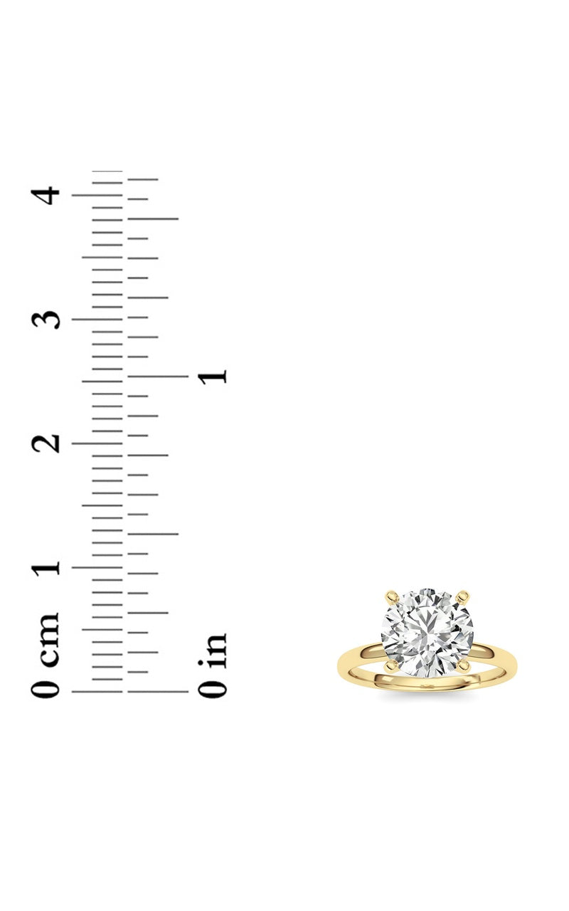 2Cttw Round Shaped Lab Grown Diamond Classic Solitaire Ring in 14K Gold (F/VS)