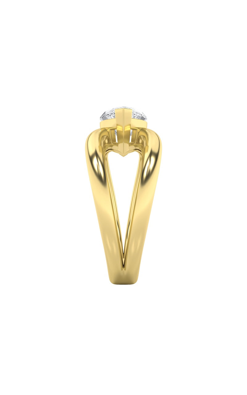 2CTW Marquise Shaped Lab Grown Diamond (G/VS) East West Solitaire Fancy Ring in 14K Gold