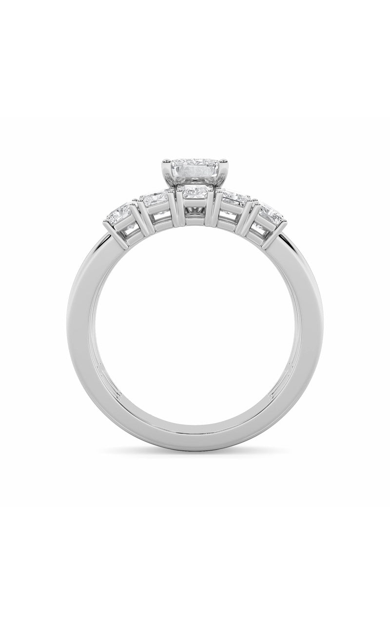 2.5Cttw Radiant Shaped Lab Grown Diamond (G/VS) Bridal Set with Matching Band and  Ring in 14K Gold