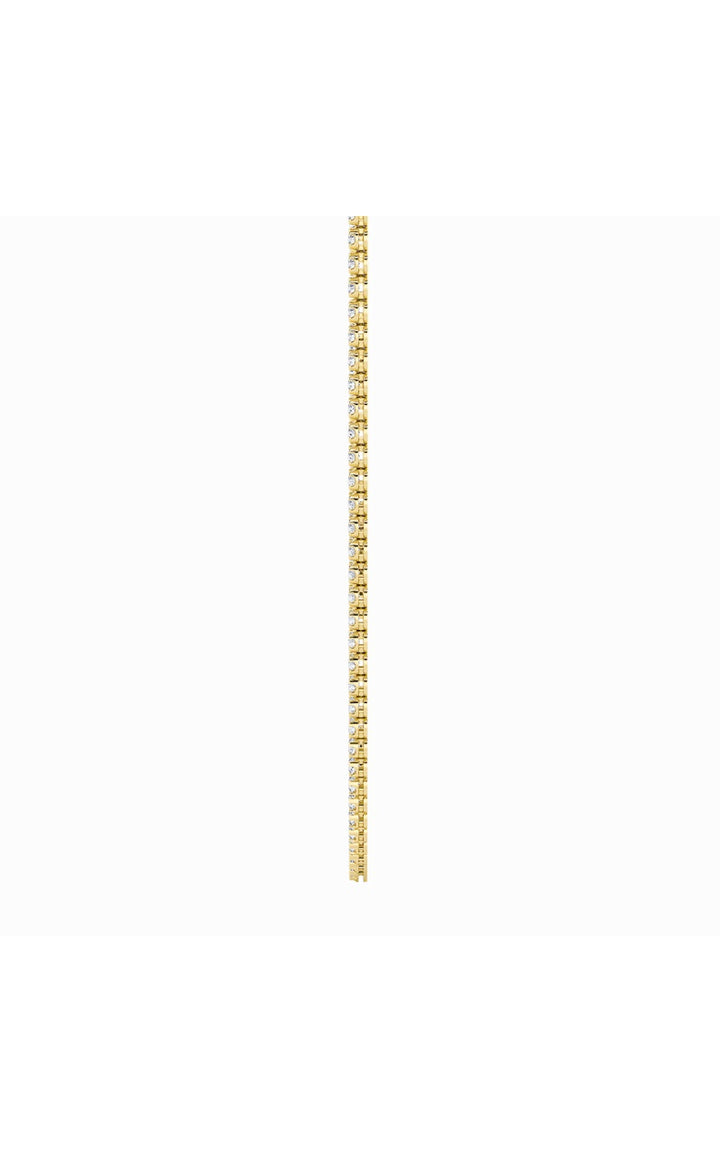 15Cttw Round Shaped Lab Grown Diamond (F/VS) BezelSet Tennis Necklace in 14K White Gold