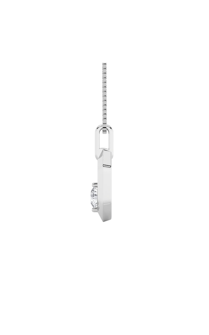 0.25CTW Round Shaped Lab Grown Diamond (F/VS) Fancy Pendant in 14K White Gold