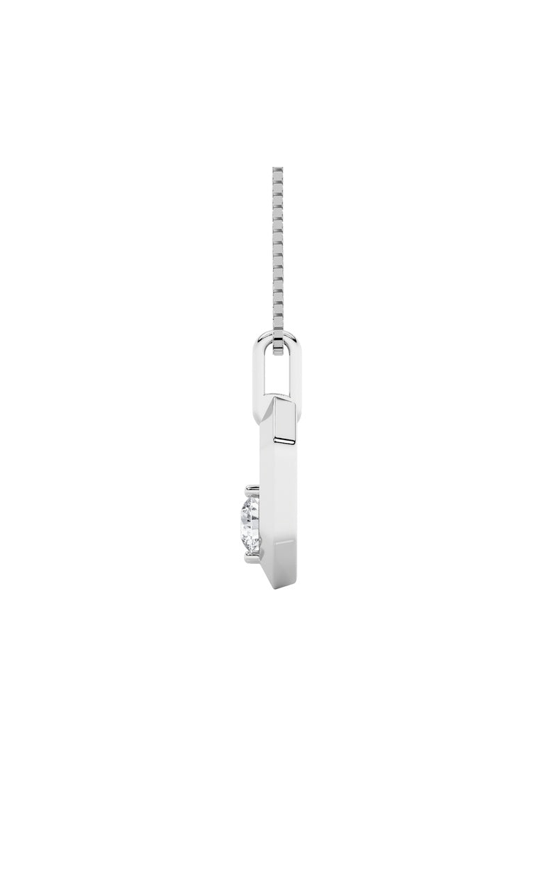 0.25Cttw Round Shaped Lab Grown Diamond (F/VS) Fancy Pendant in 14K White Gold