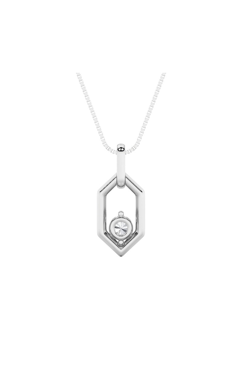 0.25Cttw Round Shaped Lab Grown Diamond (F/VS) Fancy Pendant in 14K White Gold