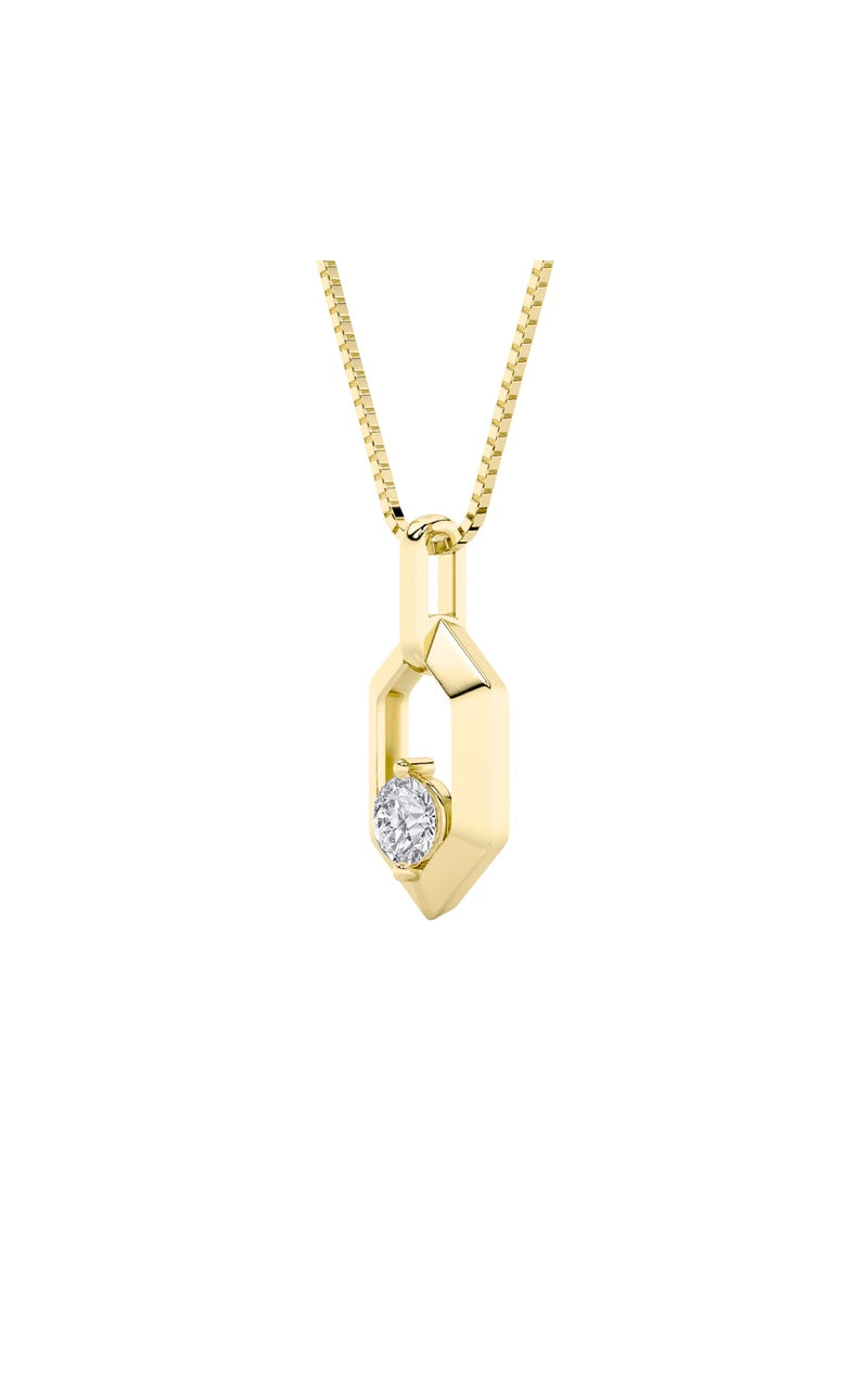 0.25Cttw Round Shaped Lab Grown Diamond (F/VS) Fancy Pendant in 14K White Gold