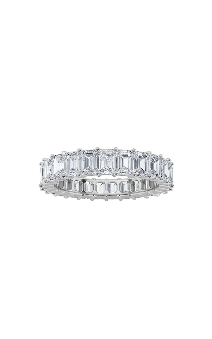 2.2Cttw Oval Shaped Lab Grown Diamond Split Prong Eternity Ring in 14K Gold (F/VS)
