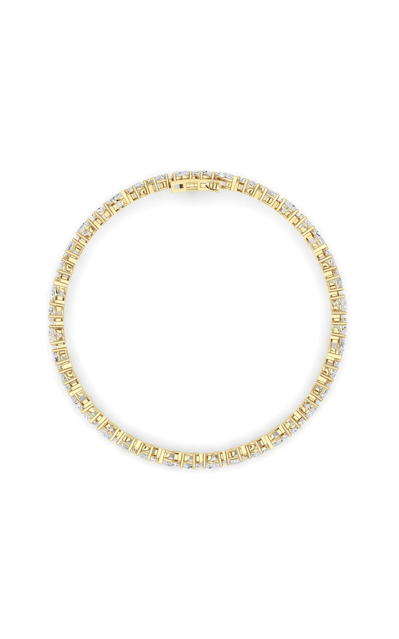 8Cttw Mix Shaped Lab Grown Diamond (F/VS) Braceletin 14K Gold