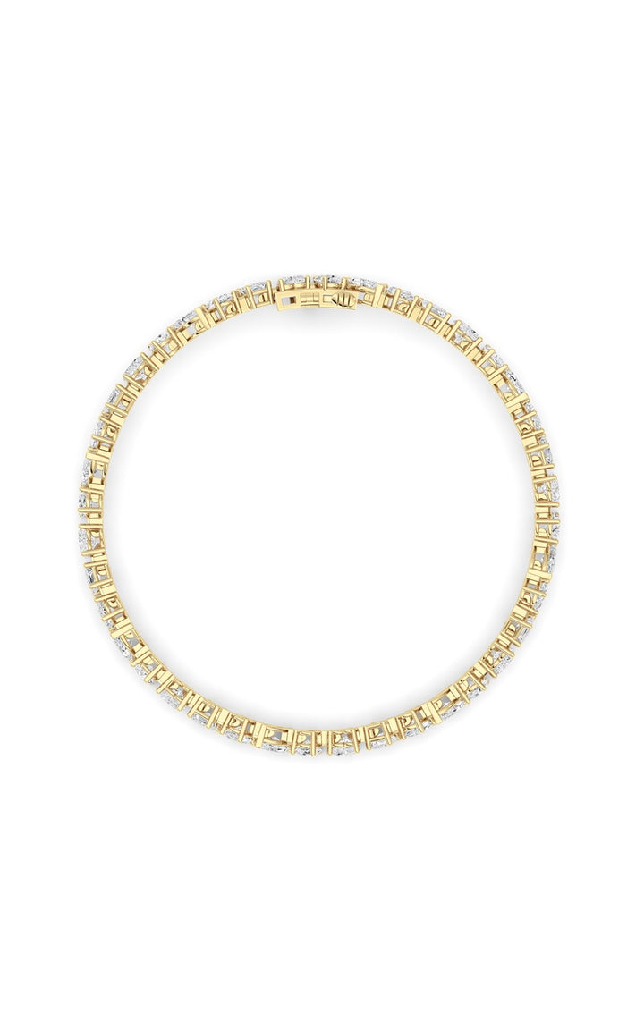 8CTW Mix Shaped Lab Grown Diamond (F/VS) Bracelet in 14K Gold