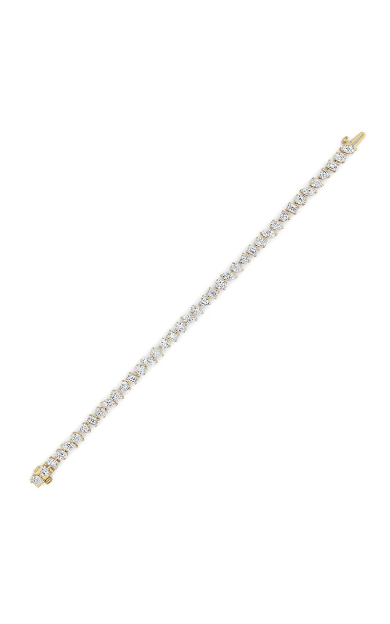 8Cttw Mix Shaped Lab Grown Diamond (F/VS) Braceletin 14K Gold