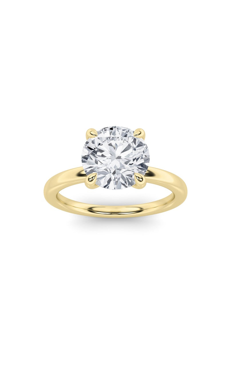 1.5CTW Round Shaped Lab Grown Diamond Classic Solitaire Ring in 14K Gold (F/VS)