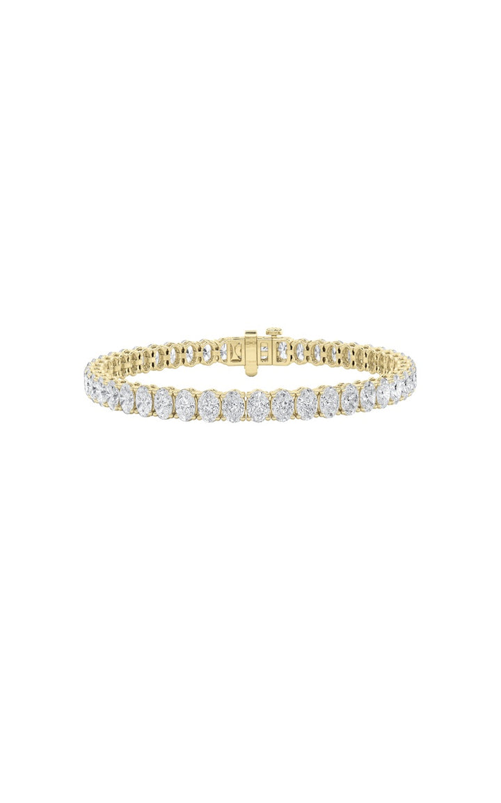 11.75Cttw Oval Shaped Lab Grown Diamond North  South Bracelet in 14K Gold (F/VS)