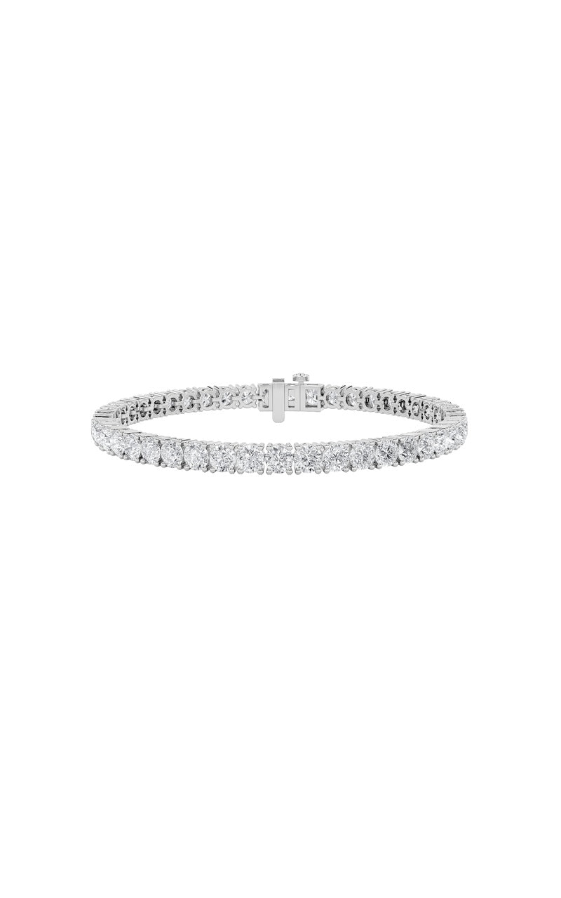10Cttw Round Shaped Lab Grown Diamond Tennis Bracelet in 14K Gold (F/VS)