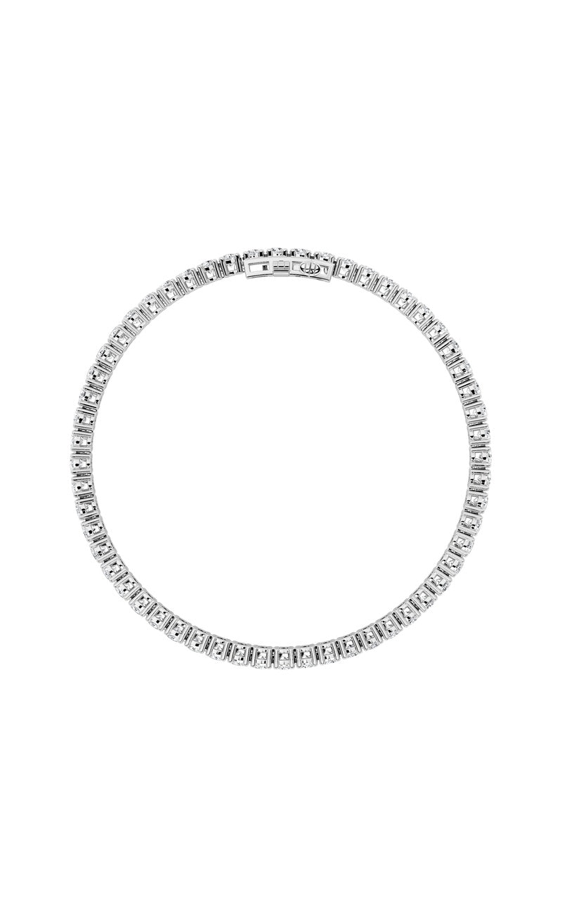 6Cttw Round Shaped Lab Grown Diamond Tennis Bracelet in 14K Gold (F/VS)
