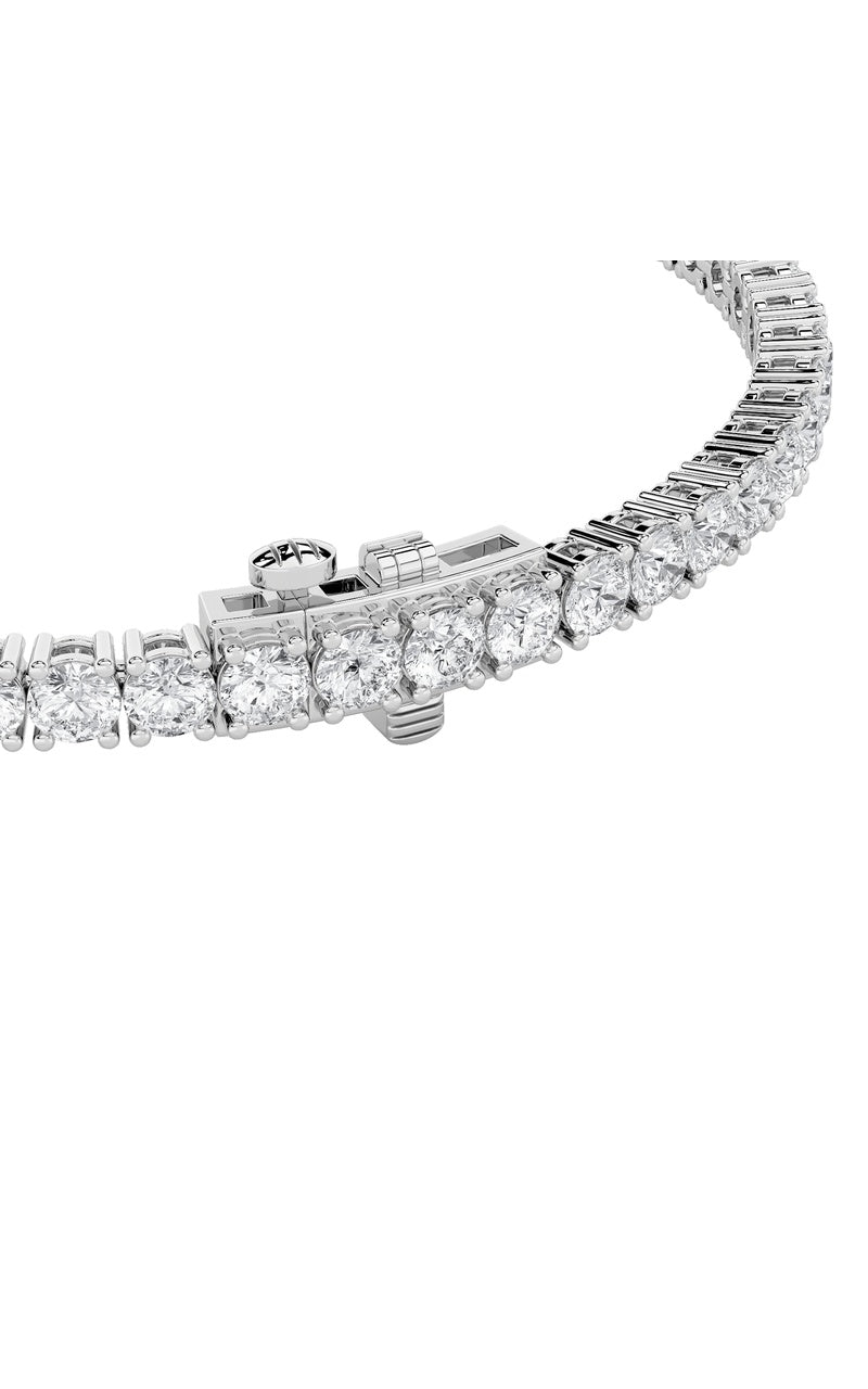 6Cttw Round Shaped Lab Grown Diamond Tennis Bracelet in 14K Gold (F/VS)